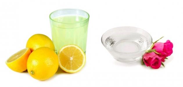 صورة فوائد ماء الورد والليمون للوجه