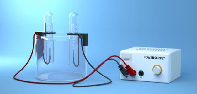 تحليل الماء كهربائياً تحليل الماء كهربائياً