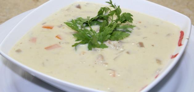 طريقة الشوربة البيضاء