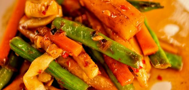 طريقة خضار السوتيه طريقة خضار السوتيه