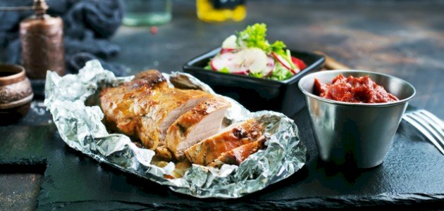 طريقة شوي اللحم بالقصدير طريقة شوي اللحم بالقصدير