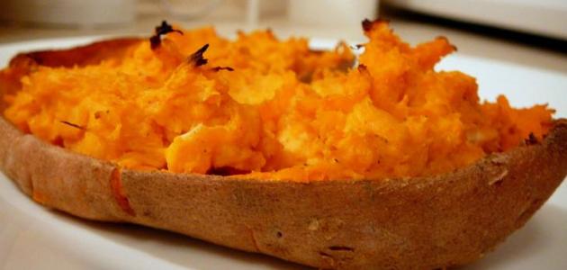 طريقة عمل البطاطا الحلوة في الفرن طريقة عمل البطاطا الحلوة في الفرن