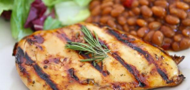طريقة عمل الدجاج المشوي على الجريل طريقة عمل الدجاج المشوي على الجريل
