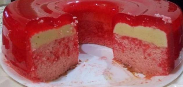 طريقة عمل الكيك بالجلي