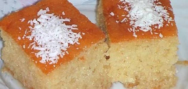 طريقة عمل النمورة بجوز الهند طريقة عمل النمورة بجوز الهند