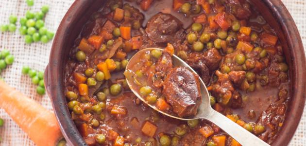 طريقة عمل طاجن بسلة باللحمة