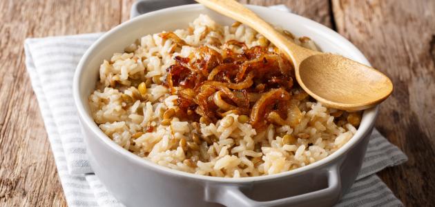 طريقة عمل مجدرة الأرز السورية