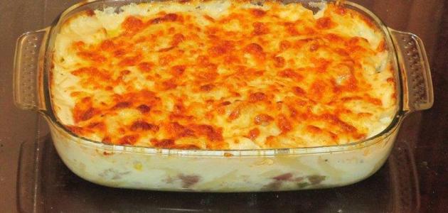 طريقة عمل معكرونة بالدجاج والجبن طريقة عمل معكرونة بالدجاج والجبن