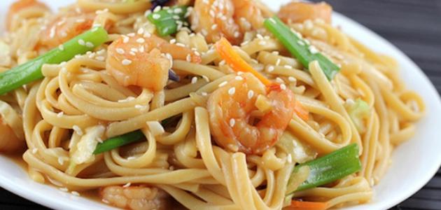 طريقة عمل معكرونة كانتون الصينية