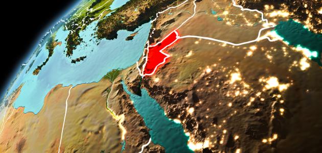 كم مساحة الأردن