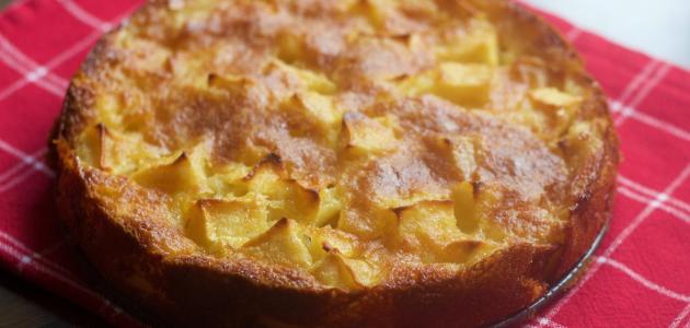 كيكة التفاح بدون بيض