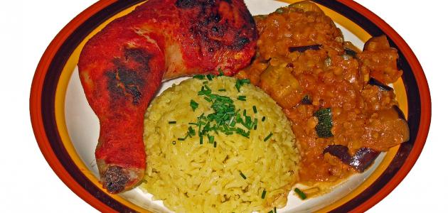 أكلات أرز مع دجاج