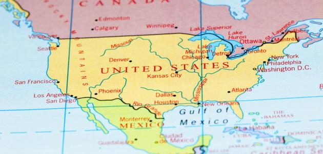 أين تقع الولايات المتحدة الأمريكية أين تقع الولايات المتحدة الأمريكية