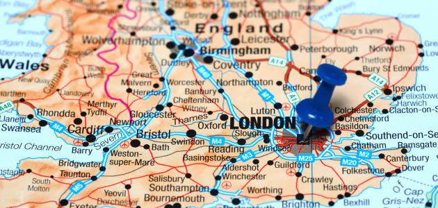 أين تقع بريطانيا على الخريطة