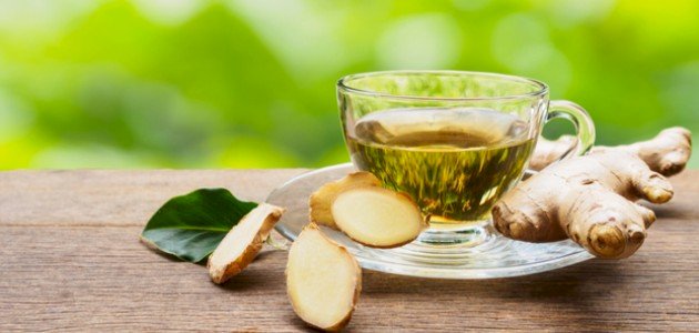 شاي اخضر بالزنجبيل