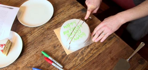 طرق تقطيع الكيك