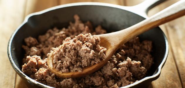 طريقة اللحم المفروم