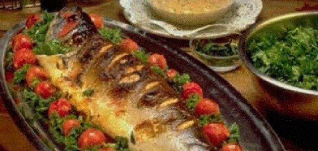 طريقة شوي سمك الهامور بالفرن طريقة شوي سمك الهامور بالفرن