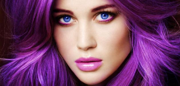 طريقة صبغ الشعر بنفسجي
