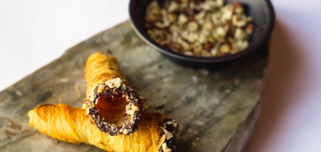 طريقة عمل أقماع الكنافة