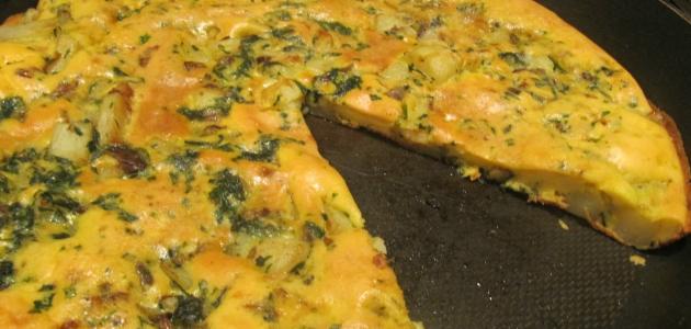 طريقة عمل العجة بالبيض والبقدونس