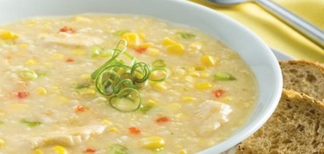 طريقة عمل شوربة الذرة بالدجاج