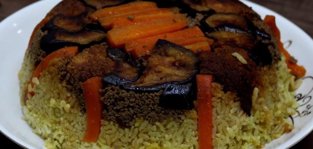 طريقة عمل صينية أرز بالخضار