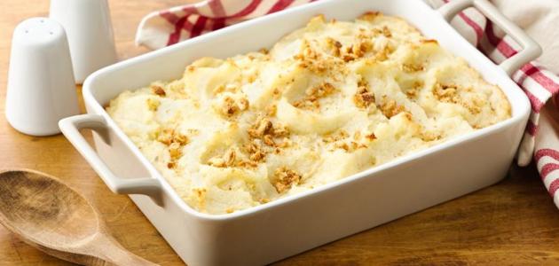 طريقة عمل صينية بطاطا مهروسة بالفرن