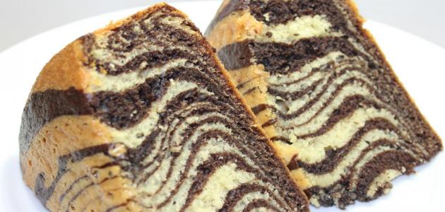 طريقة عمل كيك مخطط طريقة عمل كيك مخطط