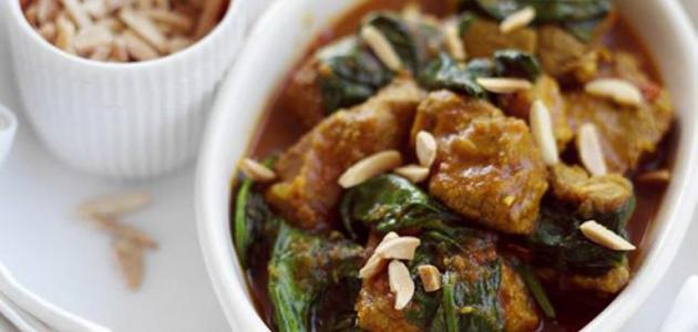 عمل سبانخ باللحمة عمل سبانخ باللحمة