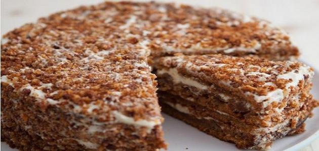 عمل كيكة النسكافيه الباردة