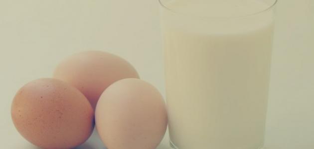 فوائد اللبن بالبيض