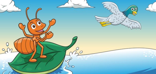 قصة الحمامة والنملة قصة الحمامة والنملة