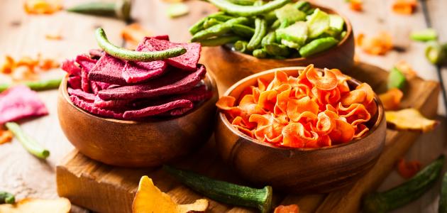 كيفية تجفيف الخضروات