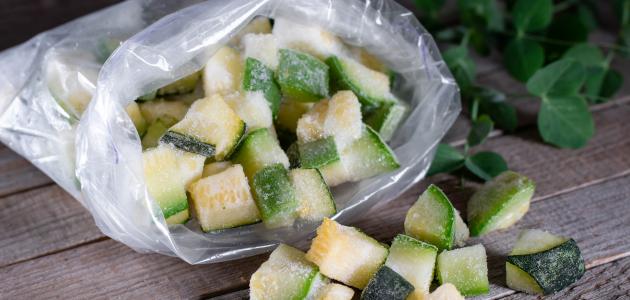 كيف أحفظ الكوسا بالفريزر