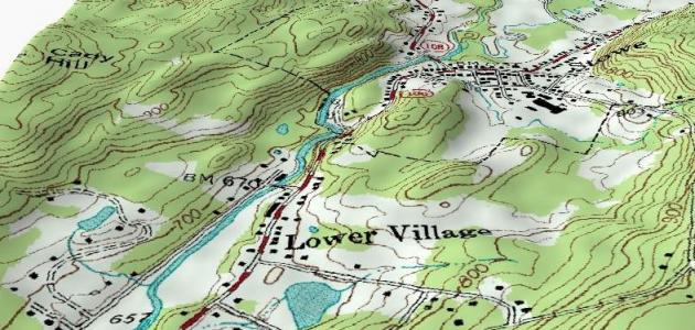 مكونات الخريطة الطبوغرافية