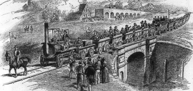 صورة أول سكة قطار