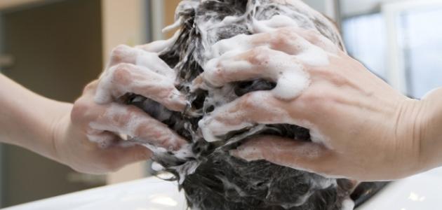 صورة الطريقة الصحيحة لغسل الشعر