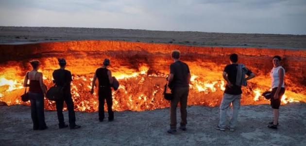 صورة حفرة الجحيم في تركمانستان